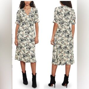 NWT ba&sh floral print midi dress size 1